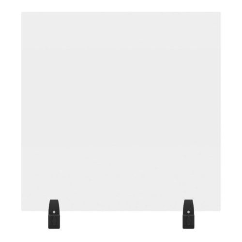 Luxor RECLAIM Clear Acrylic 30" x 30" Clamp-On Sneeze Guard Cubicle Wall Extender