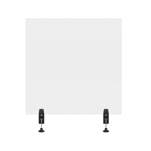 Luxor RECLAIM Clear Acrylic 30" x 30" Clamp-On Sneeze Guard Desk Divider