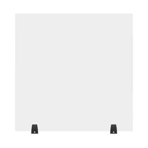 Luxor RECLAIM Clear Acrylic 30" x 30" Tabletop Sneeze Guard Desk Divider