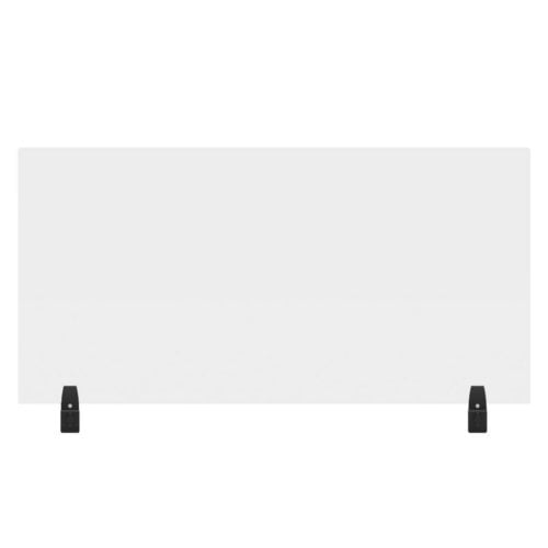 Luxor RECLAIM Clear Acrylic 48" x 24" Clamp-On Sneeze Guard Cubicle Wall Extender