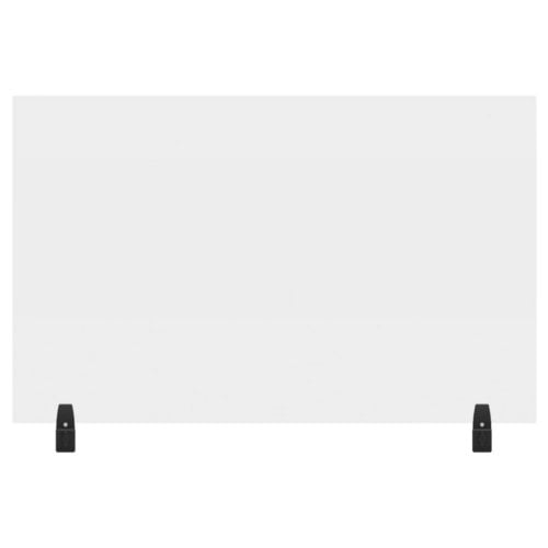 Luxor RECLAIM Clear Acrylic 48" x 30" Clamp-On Sneeze Guard Cubicle Wall Extender