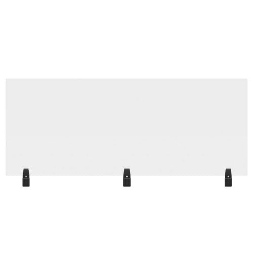 Luxor RECLAIM Clear Acrylic 60" x 24" Clamp-On Sneeze Guard Cubicle Wall Extender