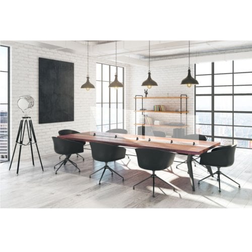 Luxor RECLAIM Clear Acrylic Tabletop Sneeze Guard Desk Dividers