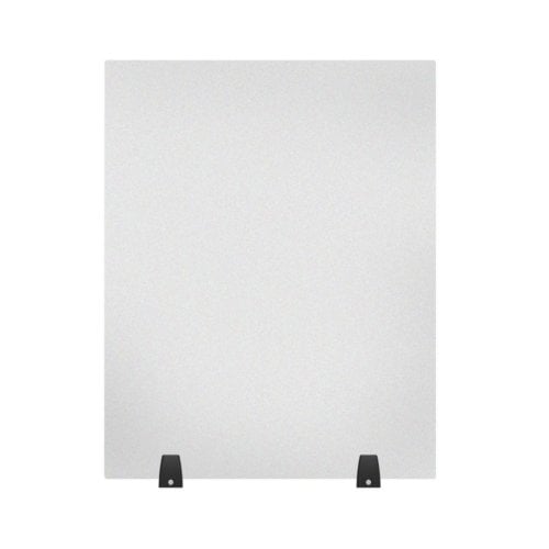 Luxor RECLAIM Frosted Acrylic 24" x 30" Tabletop Sneeze Guard Desk Divider