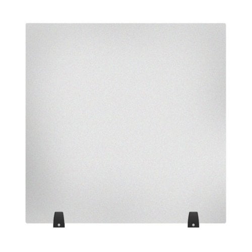 Luxor RECLAIM Frosted Acrylic 30" x 30" Tabletop Sneeze Guard Desk Divider