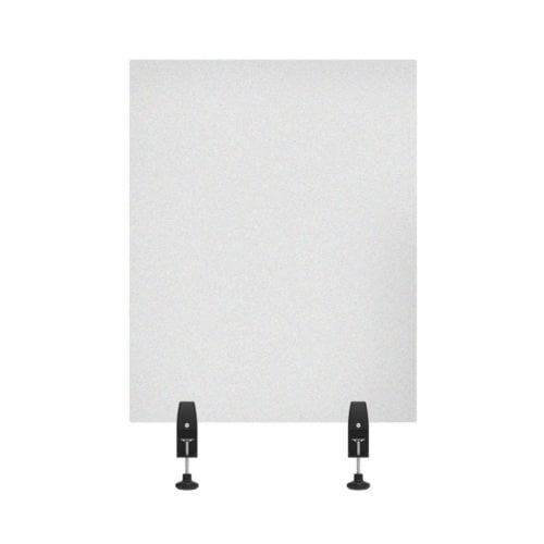 Luxor RECLAIM Frosted Acrylic Clamp-On Sneeze Guard Desk Dividers