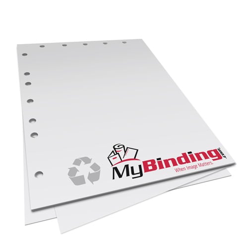 20lb 8.5" x 11" 12 Hole Left Recycled Punched Paper - 5000 Sheets