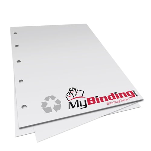 32lb  8.5" x 11" 5 Hole Left (Even Space Holes) Recycled Punched Paper - 250 Sheets