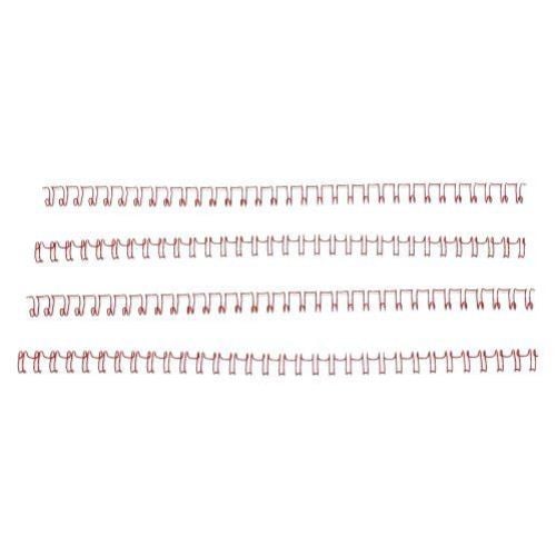 Red 1/4" 3:1 Pitch Twin Loop Wire - 100pk