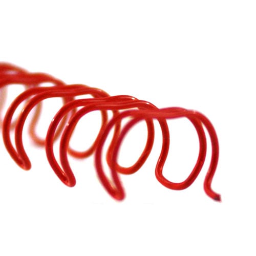 Red 1/4" 3:1 Pitch Twin Loop Wire - 100pk