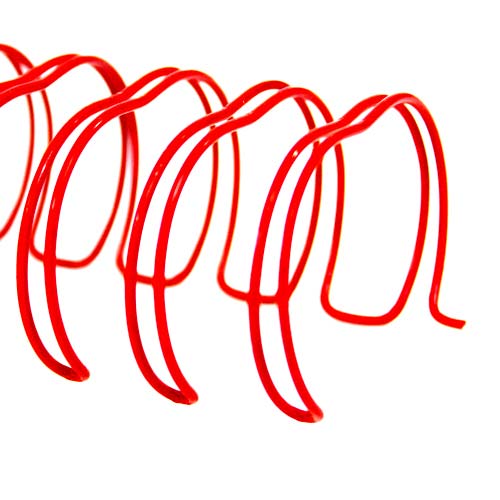 Red 1" 2:1 Pitch Twin Loop Wire - 50pk