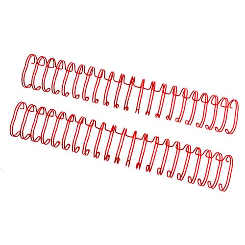 Red 1" 2:1 Pitch Twin Loop Wire - 50pk