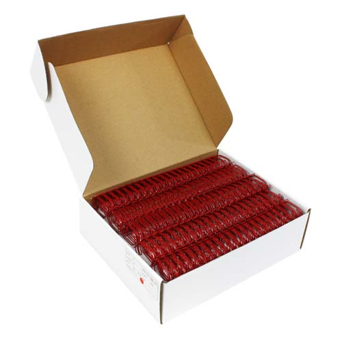Red 1" 2:1 Pitch Twin Loop Wire - 50pk