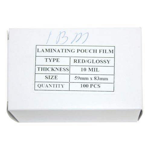 Red 10mil IBM Data Laminating Pouches - 100pk