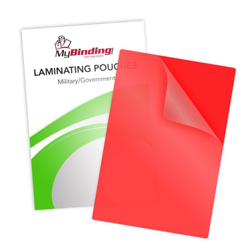 Red 10mil Military Laminating Pouches - 100pk