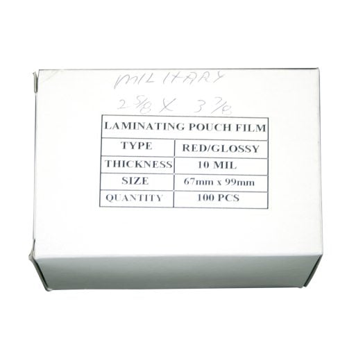 Red 10mil Military Laminating Pouches - 100pk