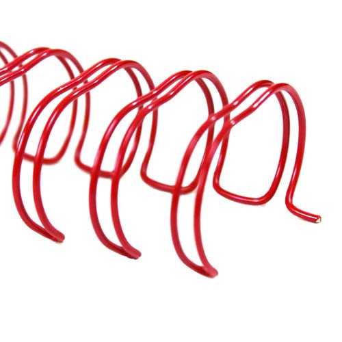 Red 3/4" 2:1 Pitch Twin Loop Wire - 50pk