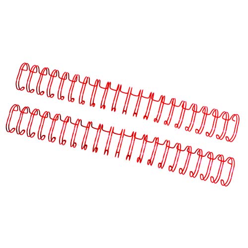 Red 3/4" 2:1 Pitch Twin Loop Wire - 50pk