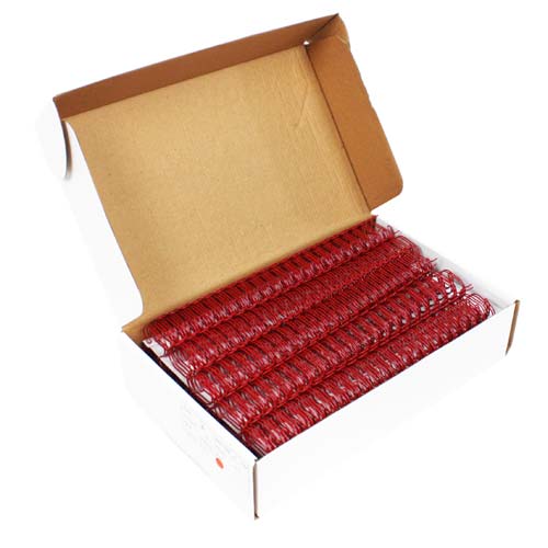 Red 3/4" 2:1 Pitch Twin Loop Wire - 50pk