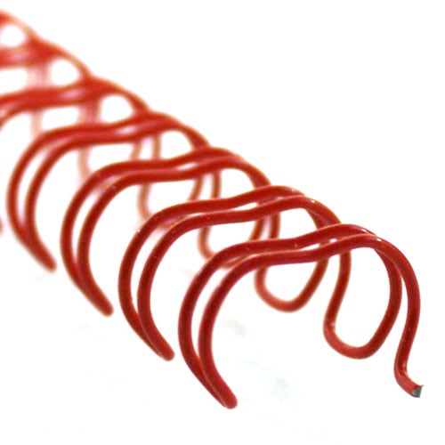 Red 5/16" 3:1 Pitch Twin Loop Wire - 100pk