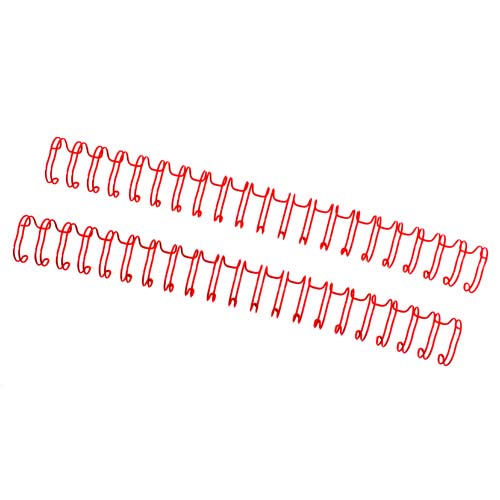 Red 5/8" 2:1 Pitch Twin Loop Wire - 50pk