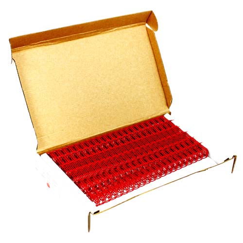 Red 5/8" 2:1 Pitch Twin Loop Wire - 50pk