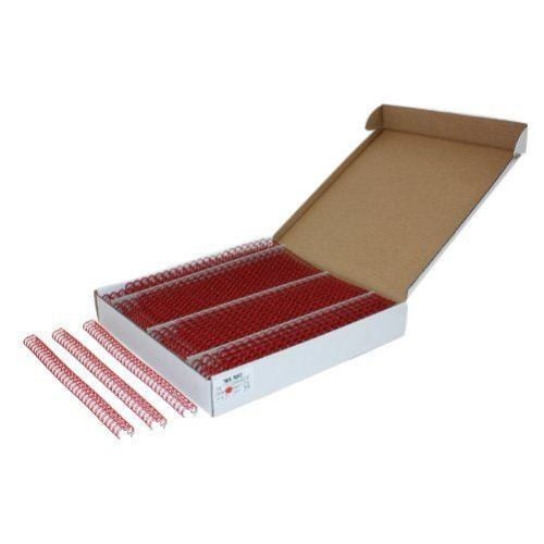 Red 1/2" 3:1 Pitch Twin Loop Wire - 100pk