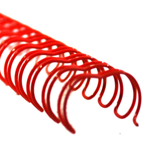 Red 7/16" 3:1 Pitch Twin Loop Wire - 100pk