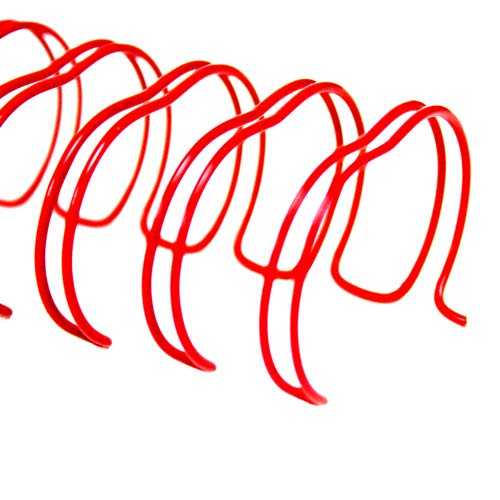 Red 7/8" 2:1 Pitch Twin Loop Wire - 50pk