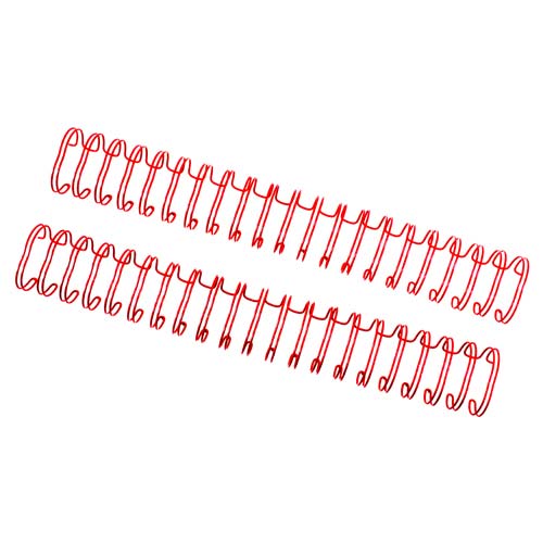 Red 7/8" 2:1 Pitch Twin Loop Wire - 50pk
