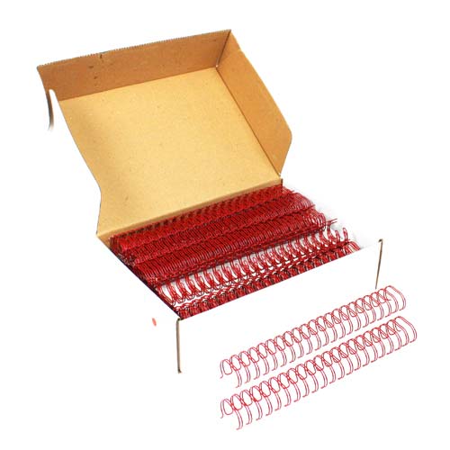 Red 7/8" 2:1 Pitch Twin Loop Wire - 50pk