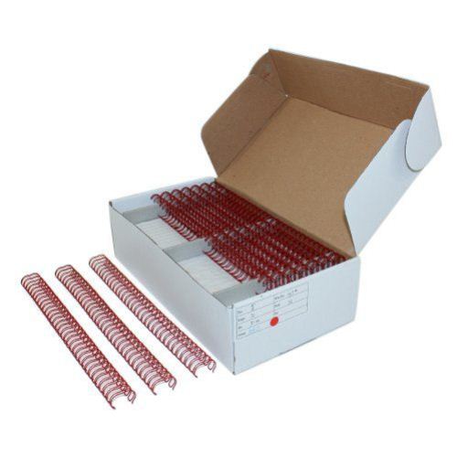 Red 9/16" 3:1 Pitch Twin Loop Wire - 100pk