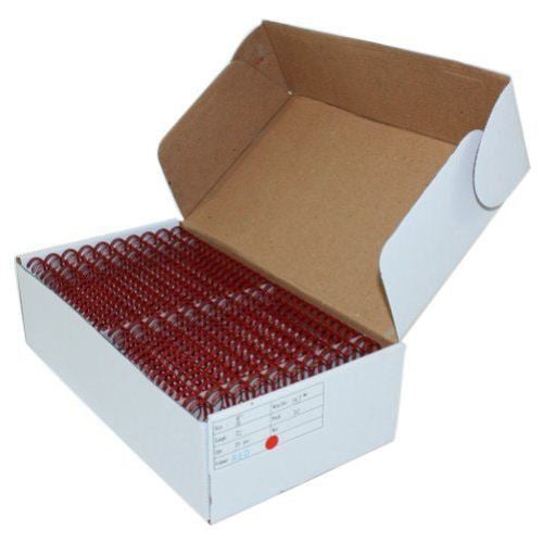 Red 9/16" 3:1 Pitch Twin Loop Wire - 100pk