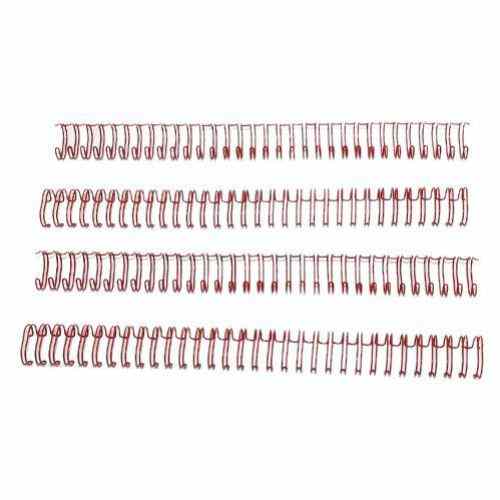 Red 9/16" 3:1 Pitch Twin Loop Wire - 100pk