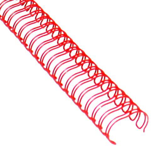 Red 9/16" 3:1 Pitch Twin Loop Wire - 100pk