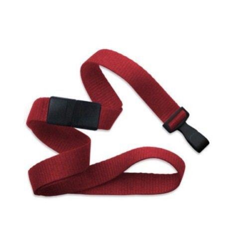 Red Microweave Break-Away Lanyard with Wide Plastic Hook  - 100pk