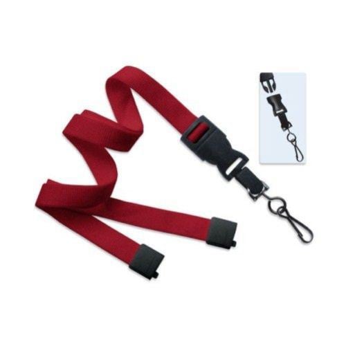 Red Optiweave Break-Away Lanyard with DTACH Swivel Hook - 100pk