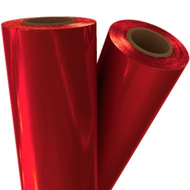 Red Pigment 12" x 100' Laminating / Toner Fusing Foil - 1/2" Core