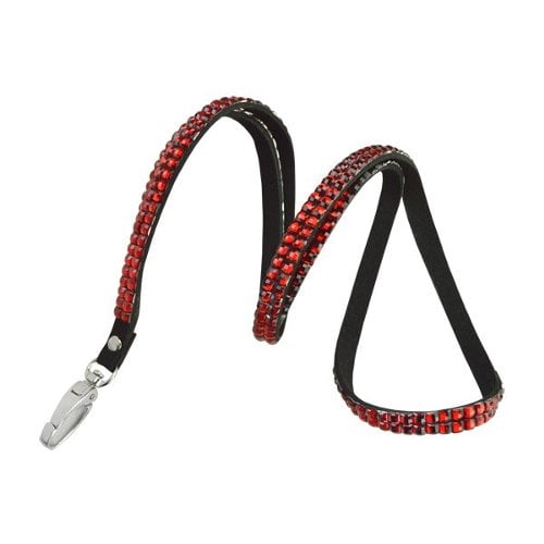 Red Rhinestone Lanyard With Lobster Claw - 10pk