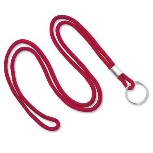 Round Cord Lanyard with Ring - 1/8" - 100pk