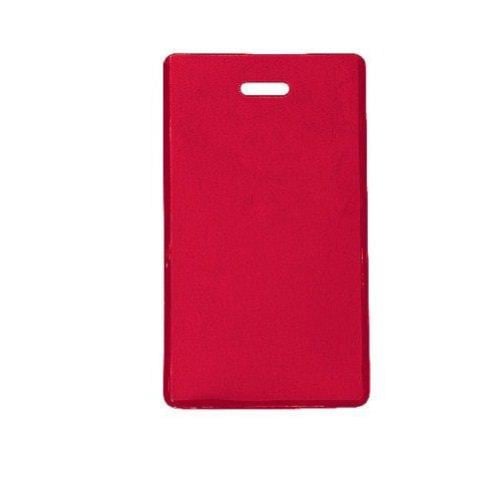 Red Semi-Rigid Vinyl Luggage Tag Holders - 100pk