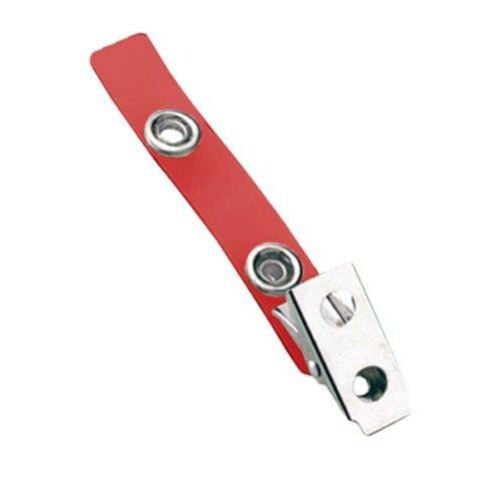 Red Vinyl Straps with 2-Hole Smooth Face Clips - 100pk