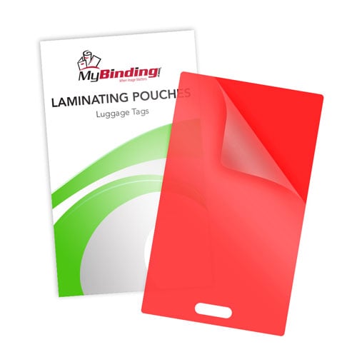 Red 10mil Luggage Tag With Slot Laminating Pouches - 100pk