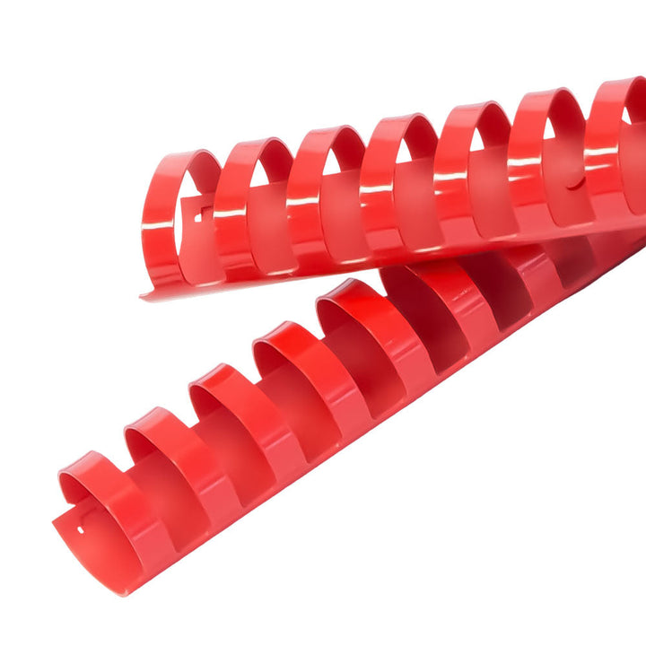 1-1/4" Red Plastic Binding Combs - 50pk