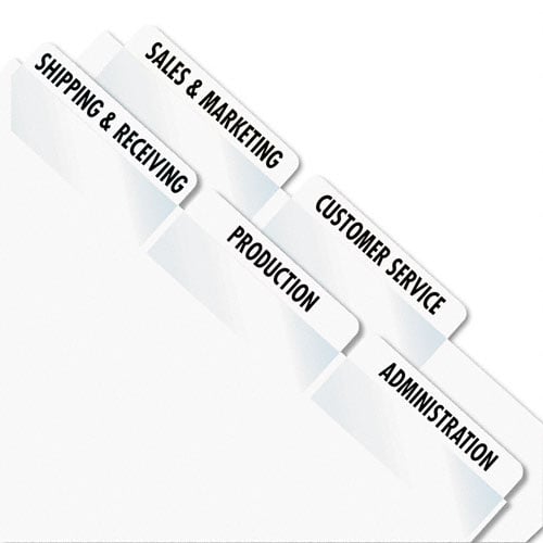 Redi-Tag White 2" Laser Printable Index Tabs - 80pk