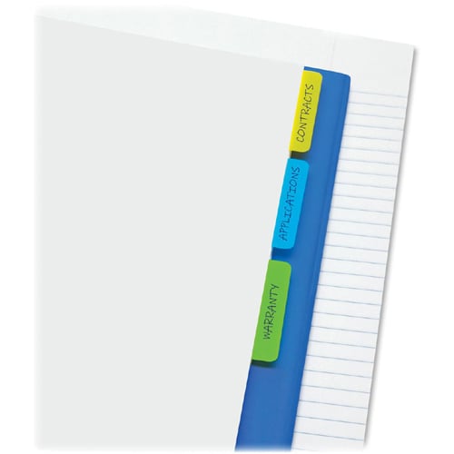 Redi-Tag Write-On Self-Stick Yellow/Green/Blue Index Tabs  - 30pk