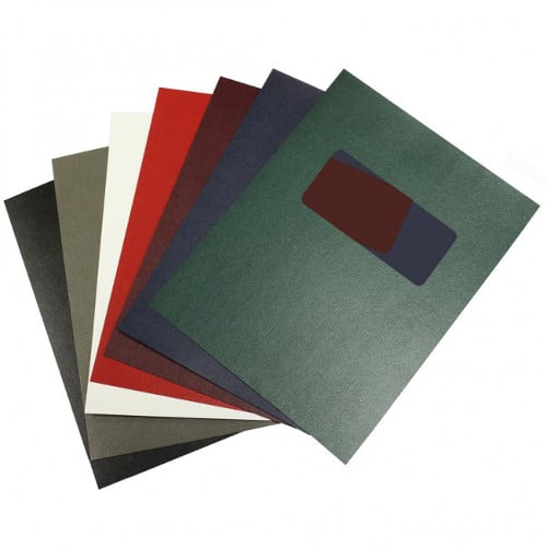8.5" x 11" Regency Leatherette Vinyl Covers With Windows - 100pk