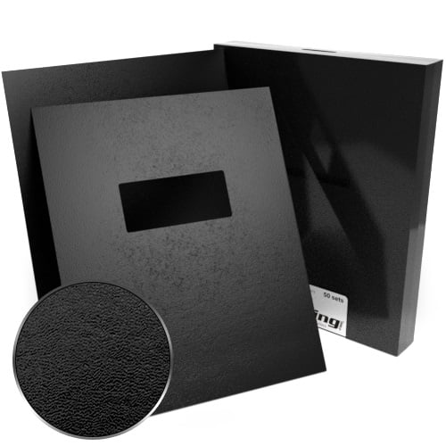 9" x 11" Regency Leatherette Vinyl Covers with Windows - 100 Sets