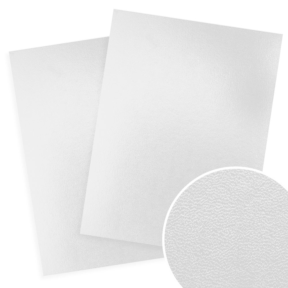 White Sedona 17pt Premium 8.5" x 11" Leatherette Covers - 100pk