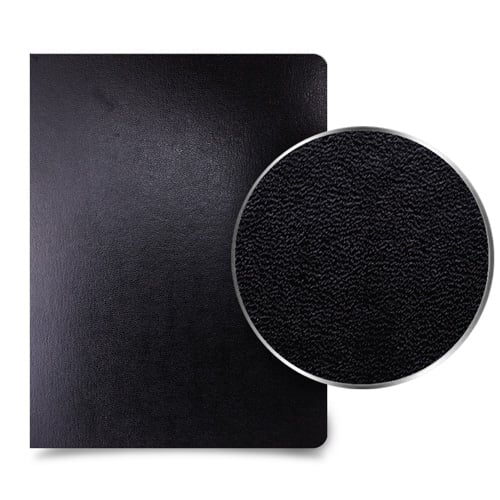 Black 8.75" x 11.25" Regency Leatherette Vinyl Covers - 100pk